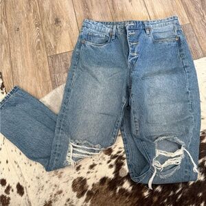 Blank NYC Light Blue Distressed Ankle Jeans